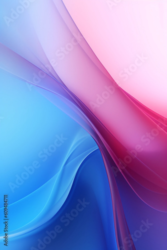 Abstract background of flowing waves in blue, pink, and purple.