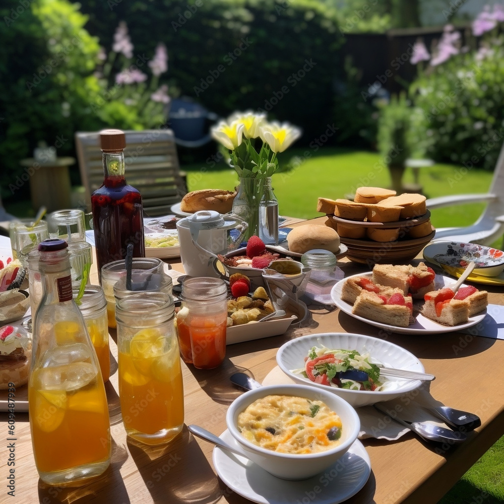 breakfast in the garden breakfast in the garden