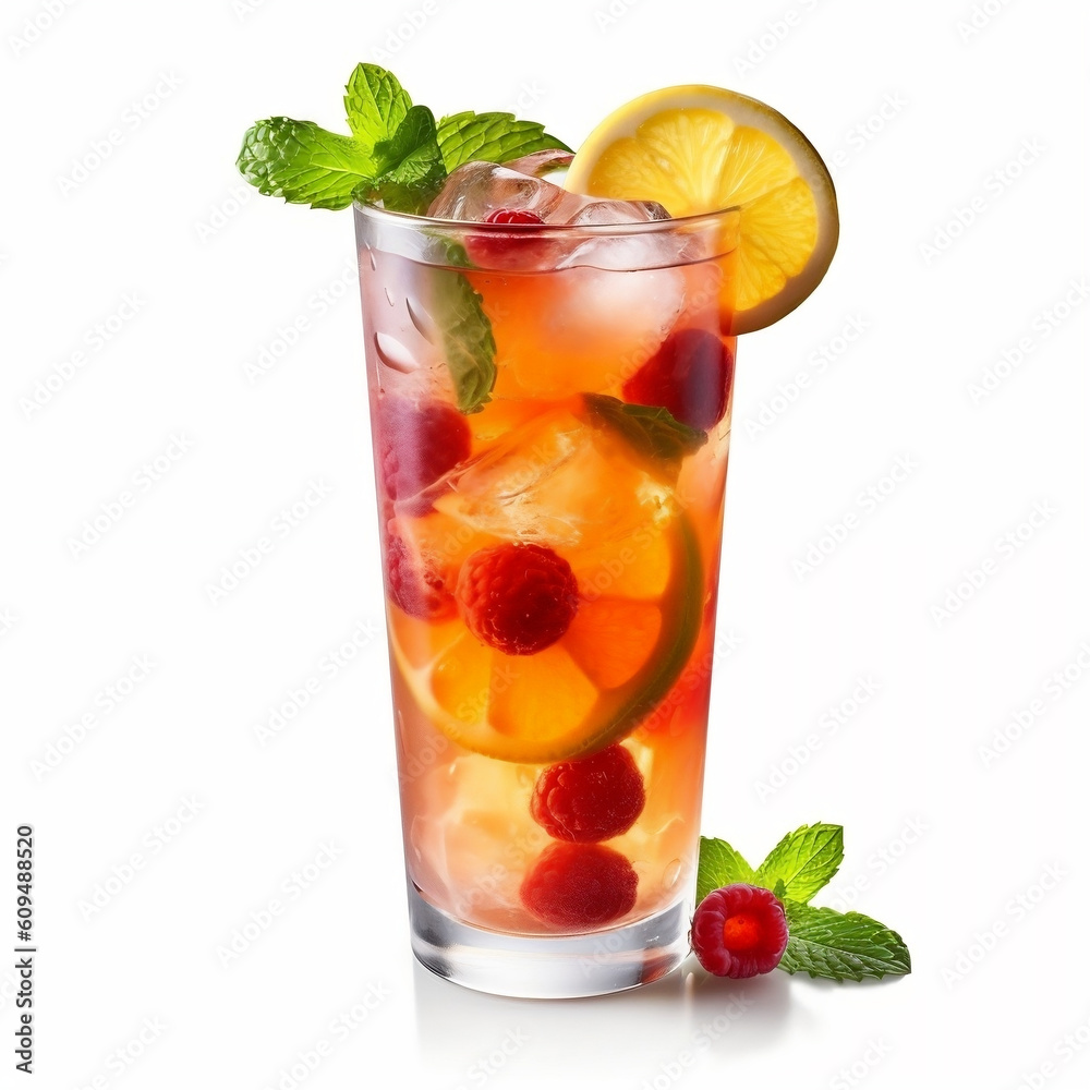 cocktail with ice and mint cocktail with ice and mint