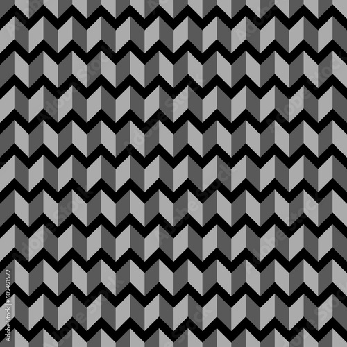 Fototapeta Naklejka Na Ścianę i Meble -  Herringbone motif. Zigzag weaving lines. Jagged stripes. Seamless surface pattern design with rhombuses blocks tessellation ornament. Mosaic parquet wallpaper. Digital paper, print. Vector