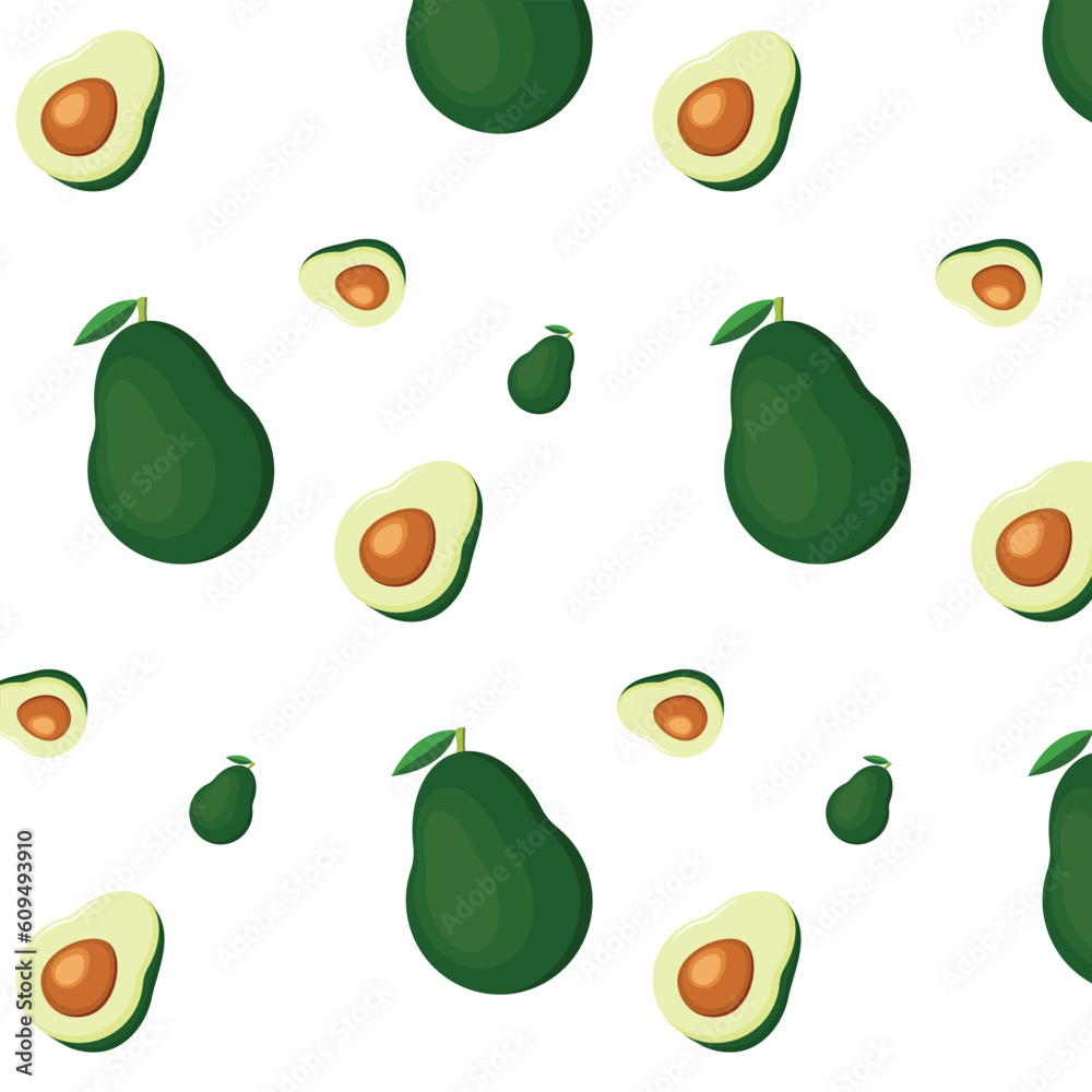 seamless background with avocado seamless background with avocado