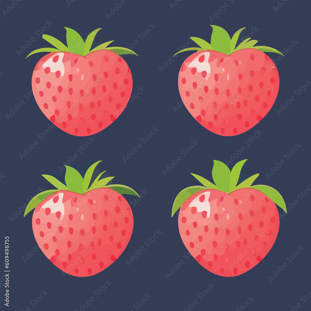 Vector illustration of fresh and juicy strawberry Vector illustration of fresh and juicy strawberry
