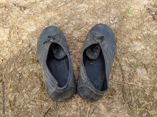 farmer's rubber boots photo