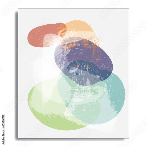 Water color digital abstract painting