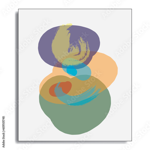 Water color digital abstract painting