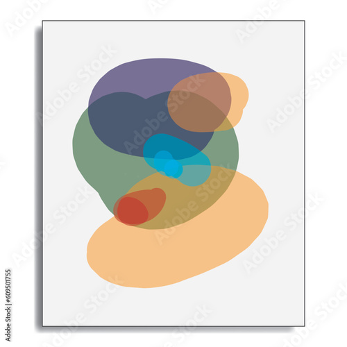 Water color digital abstract painting