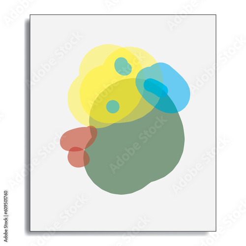 Water color digital abstract painting
