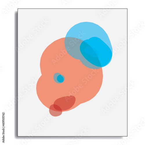 Water color digital abstract painting