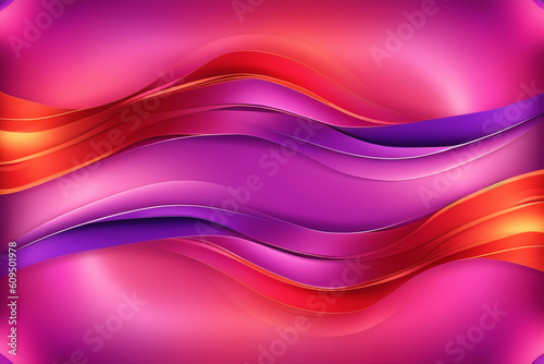 Abstract fashion background with wavy ribbons, folded cloth and soft angles in a vibrant, colorful palette. Colorful, expressive, artistic concept created with generative AI.
