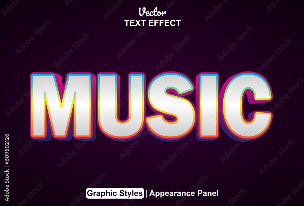 music text effect with purple graphic style and editable. music text effect with purple graphic style and editable.