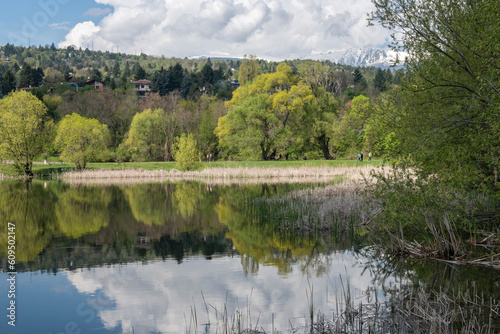 Spring Landscape of Pancharevo lake, Bulgaria