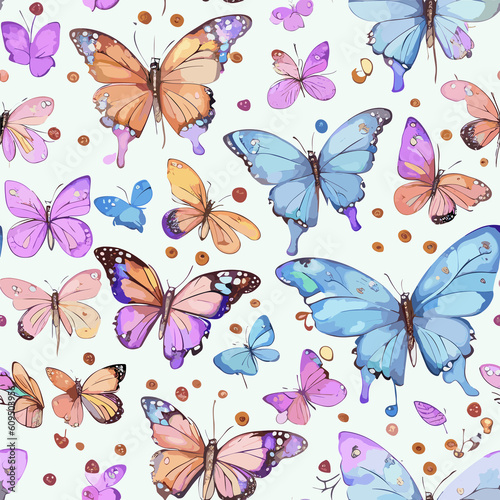 seamless pattern with butterfly