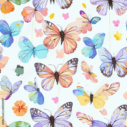 seamless pattern with butterflies