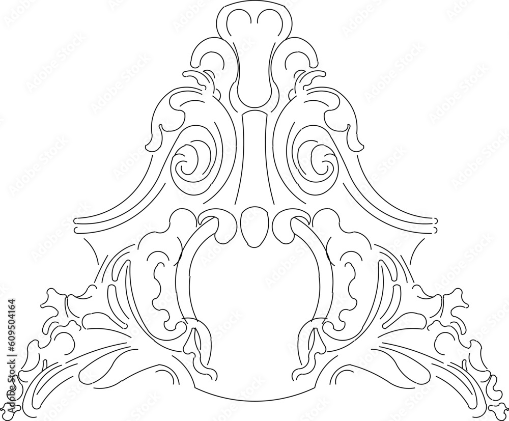 Fototapeta premium Vector illustration sketch of classic antique vintage building ornament