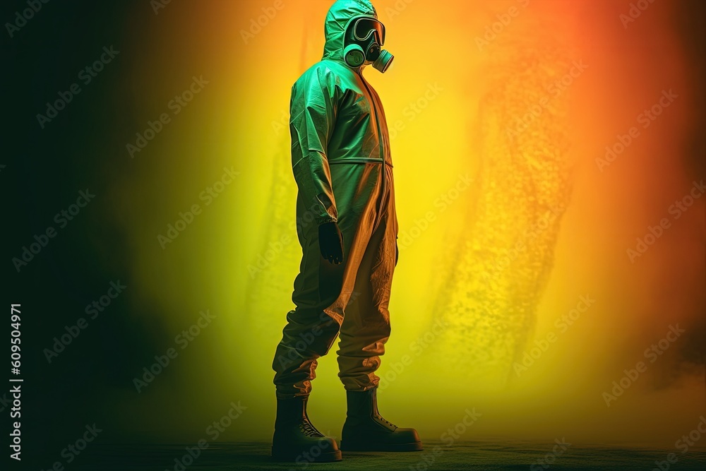 Nuclear Background.Dirty air, waste. Environmental pollution. Radiation. Hazard. Destroyed cloudiness. Invisible force. The murder of humanity. yellow and black danger symbol, Nuclear Background.Dirty air, waste. Environmental pollution. Radiation. Hazard. Destroyed cloudiness. Invisible force. The murder of humanity. yellow and black danger symbol,