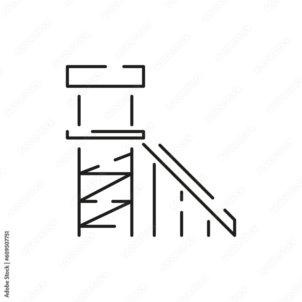 Minin line icon. Extraction of minerals in the mine and surface. Power and energy production, electric industry, world ecology conservation, coal mining minerals. Illustration, symbol, sign