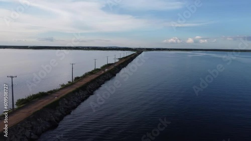 Wallpaper Mural Small dirt road as a deck on beautiful river Torontodigital.ca