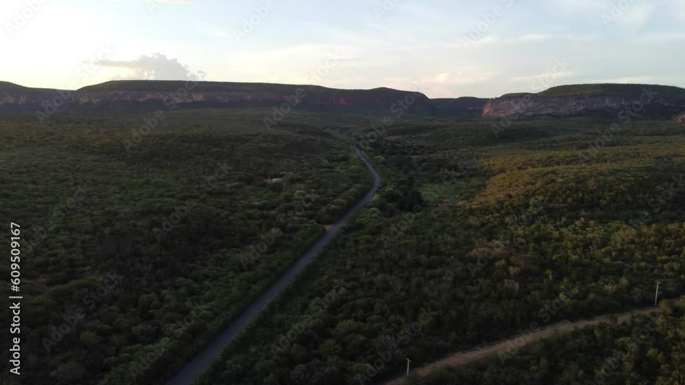 aerial images of the Brazilian savannah, the sertão of the northeast