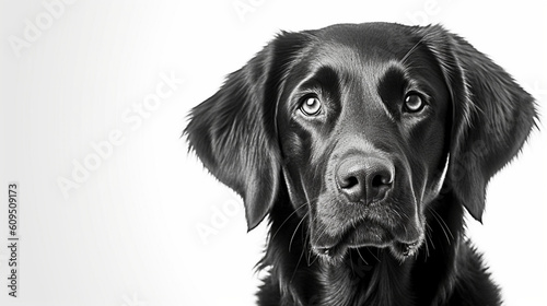 Adorable dog on a white background in different poses. Dog for advertisement. Bottomless dog. Puppy with white background. AI generated image. 