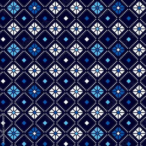 Geometric colorful tiles pattern