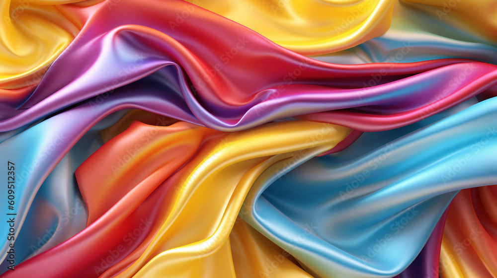 Multicolor latex fabric. Highly defined latex texture. AI generated ...