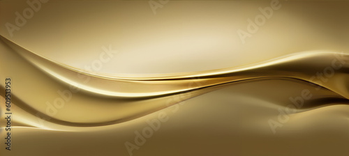 Golden silk background with waves © ibreakstock