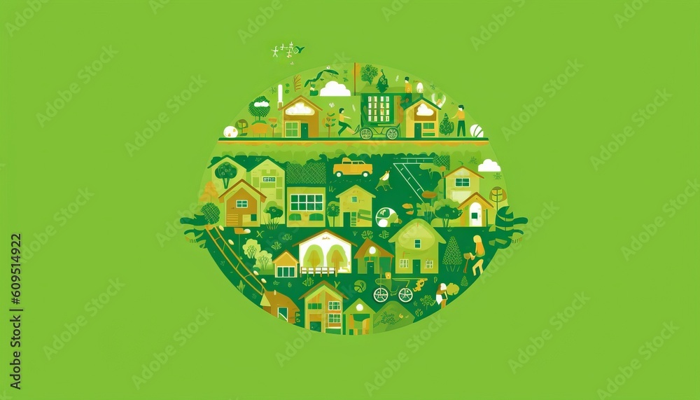 Fototapeta premium illustrating the concept of sustainable development and responsible consumption. Generative ai