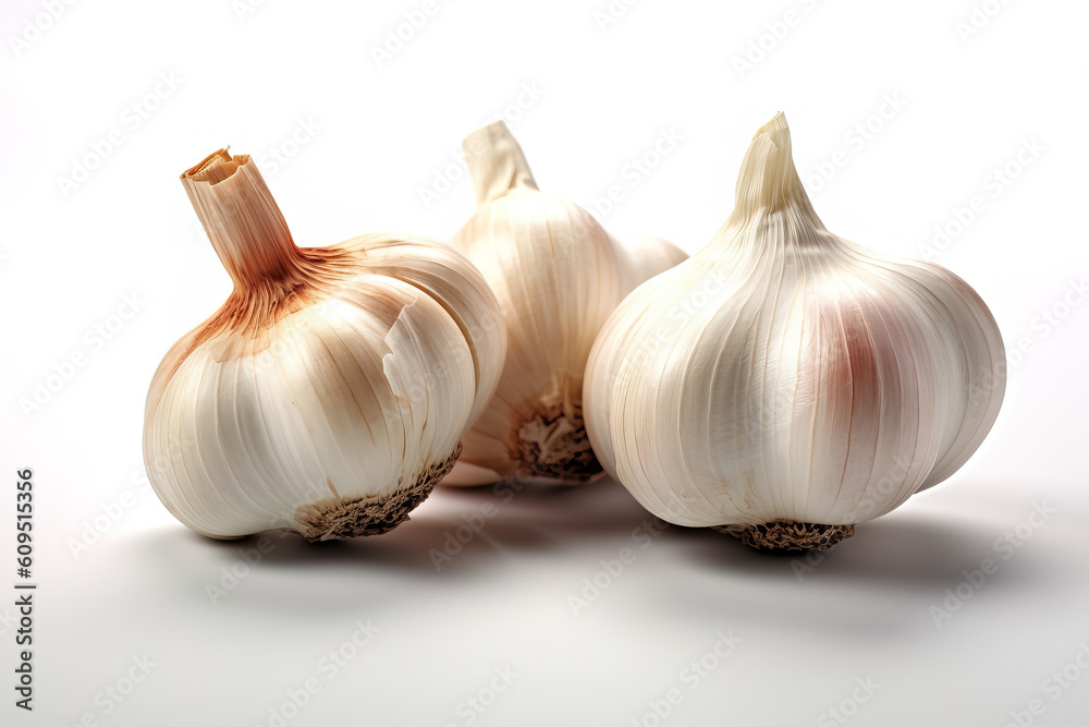 garlic isolated on white background generative ai garlic isolated on white background generative ai