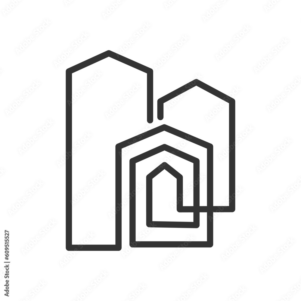 house logo template. Icon Illustration Brand Identity. Isolated and flat illustration. Vector graphic house logo template. Icon Illustration Brand Identity. Isolated and flat illustration. Vector graphic