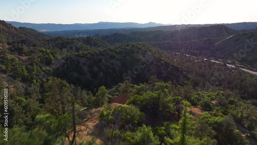 Sagebrush California Landscape Los Padres Forest Lockwood Valley Aerial Drone photo