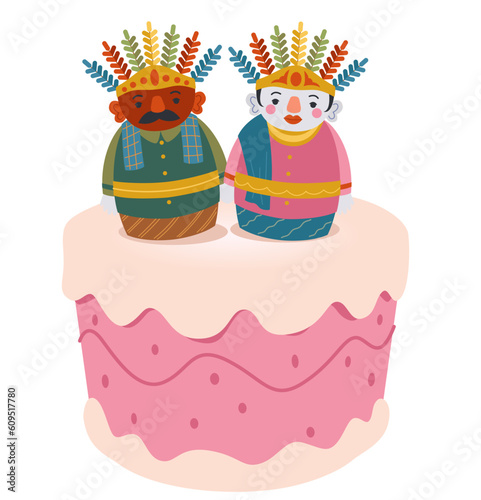 Ondel-ondel from Jakarta as cake topper