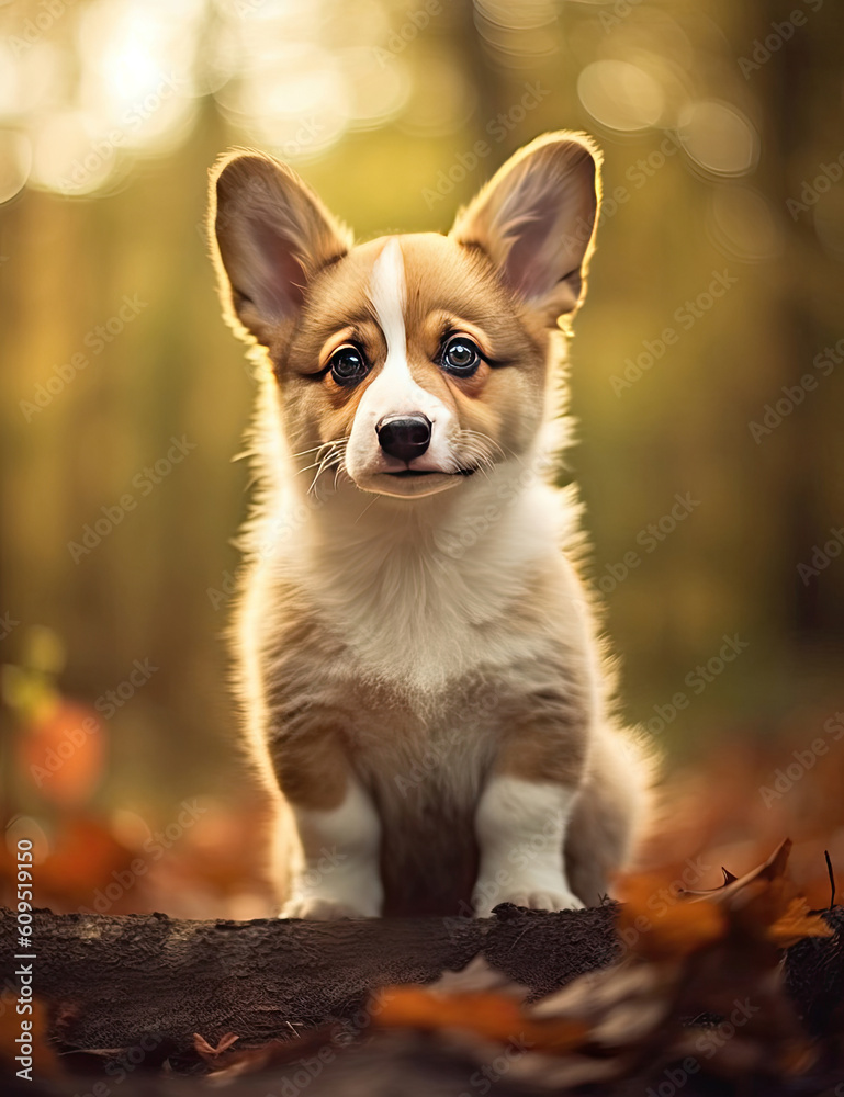 Adorable baby corgi, puppy, dog, fluffy, animal, pet, wall art, nursery art. Generative AI Adorable baby corgi, puppy, dog, fluffy, animal, pet, wall art, nursery art. Generative AI