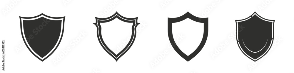 Vector Shield icon. Heraldic shields, security black labels. Vector Shield icon. Heraldic shields, security black labels.