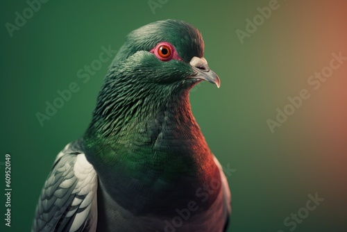 Cute dove, animal love concept. Background with selective focus. AI generated, human enhanced