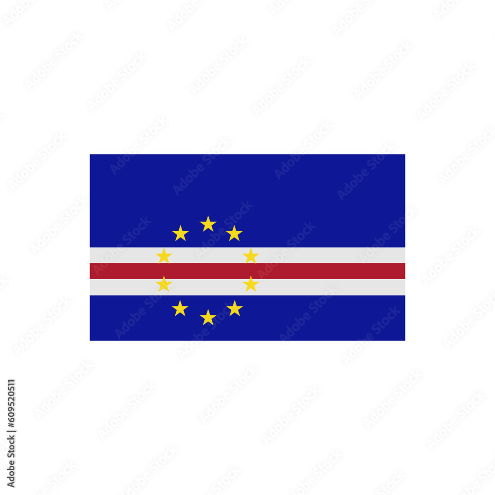 Cape verde flags icon set, Cape verde independence day icon set vector sign symbol