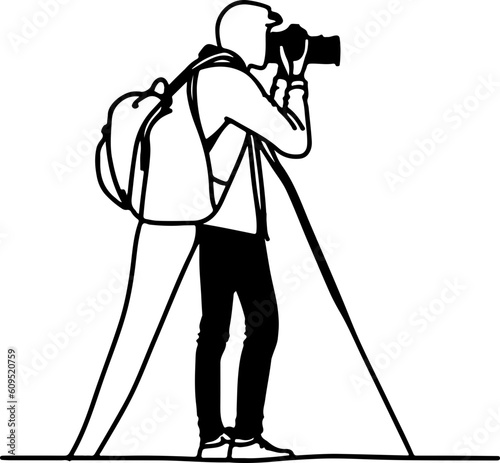 Photographer sketch drawing