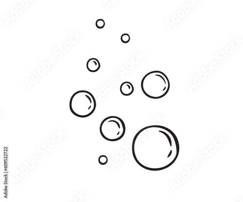 Bubble doodle water vector illustration design template. Outline simple 