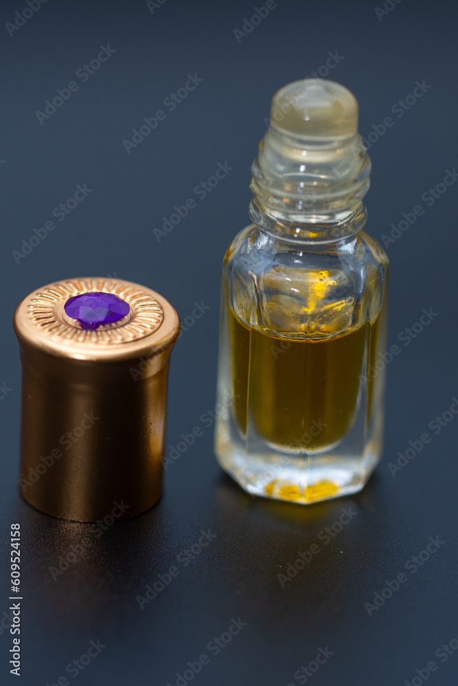 small bottle with myrrh, holy anointing oil from Holy Mount Athos