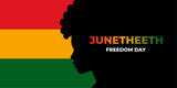 Juneteenth Freedom Day Abstract Vector Illustration banner, Juneteenth Freedom Day flag.