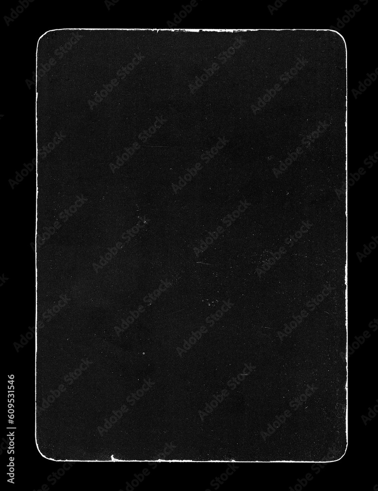 Old Black Empty Aged Vintage Retro Damaged Paper Cardboard Card