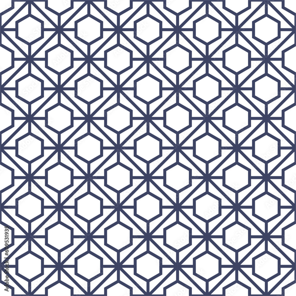 Seamless pattern with a Japanese and Chinese style