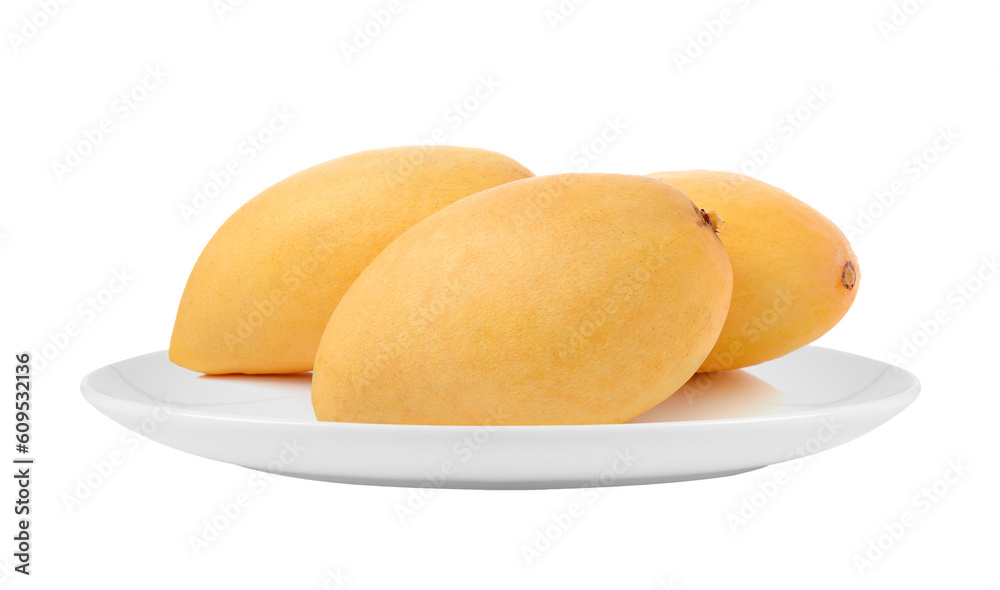 mango in plate isolated on transparent png mango in plate isolated on transparent png