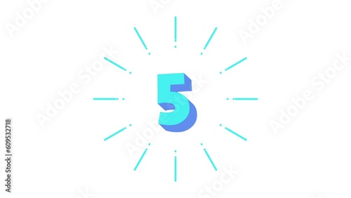 ポップでキュートなカウントアップ　1から10まで