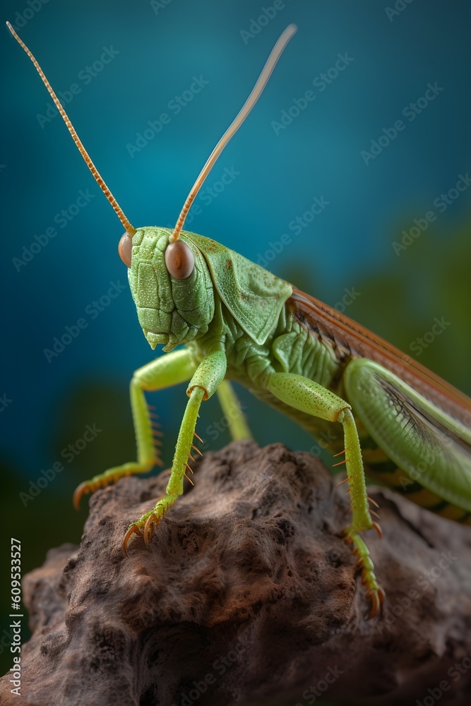 grasshopper on a branch create with generative AI grasshopper on a branch create with generative AI