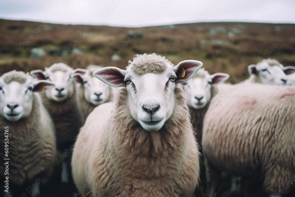 sheep photo. Eid ul adha concept. Generative ai sheep photo. Eid ul adha concept. Generative ai