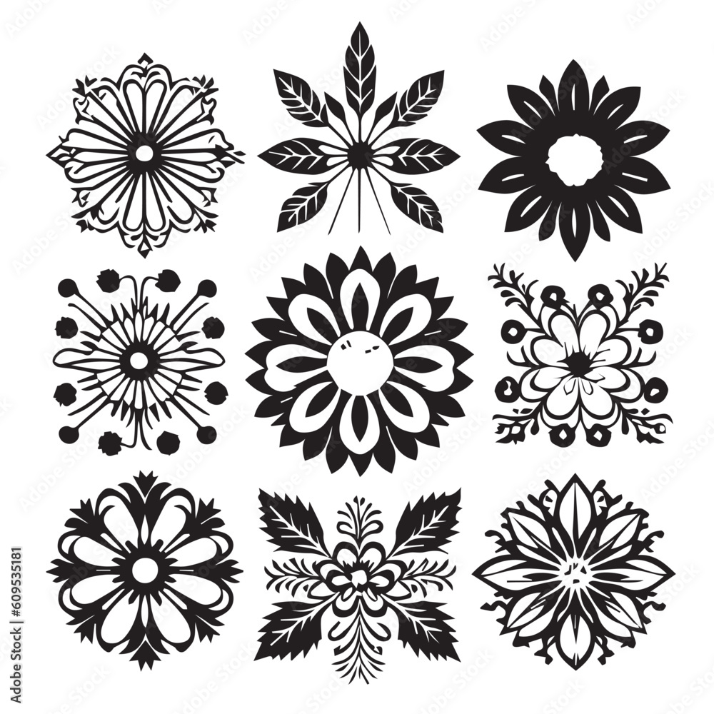 This is a vector floral flower various flower item a set of group vector