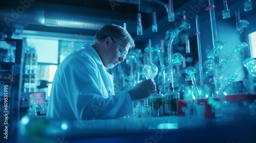 Lab researcher working
