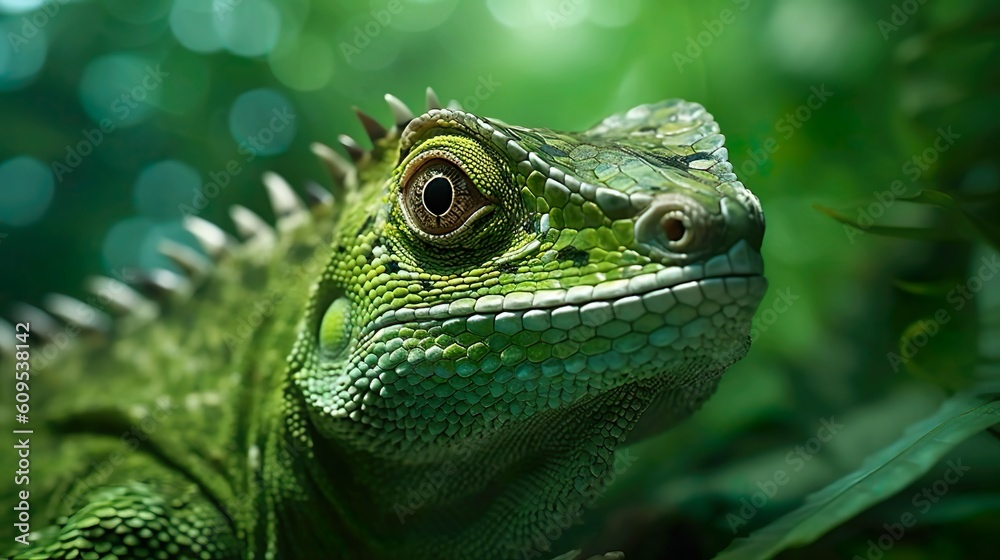 Lizard, Wild Life Animal national geographic, Close up - AI Generative