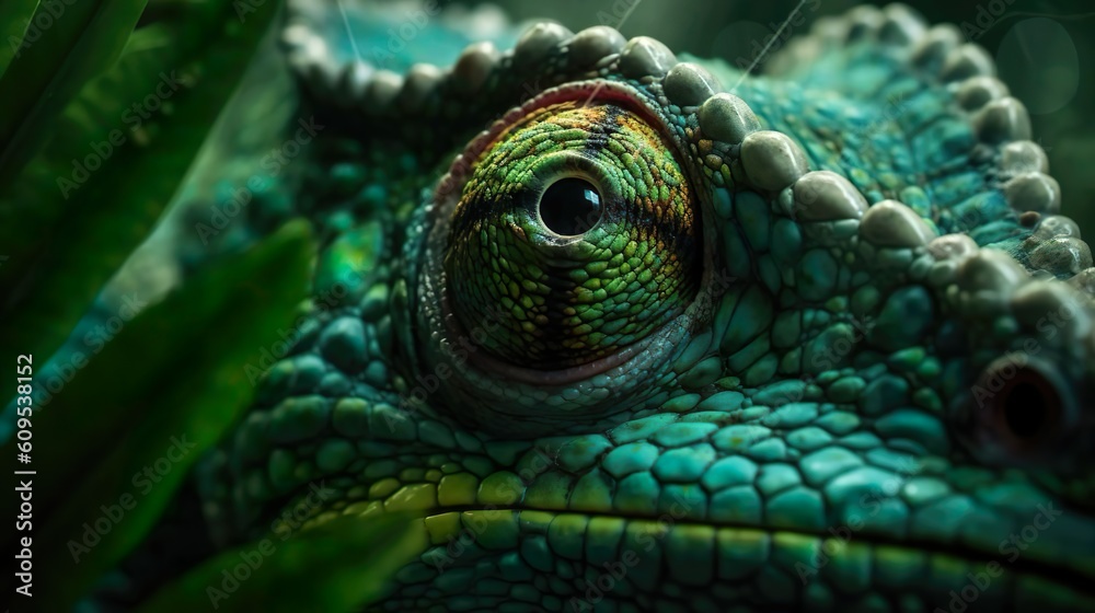 Fototapeta premium Lizard, Wild Life Animal national geographic, Close up - AI Generative