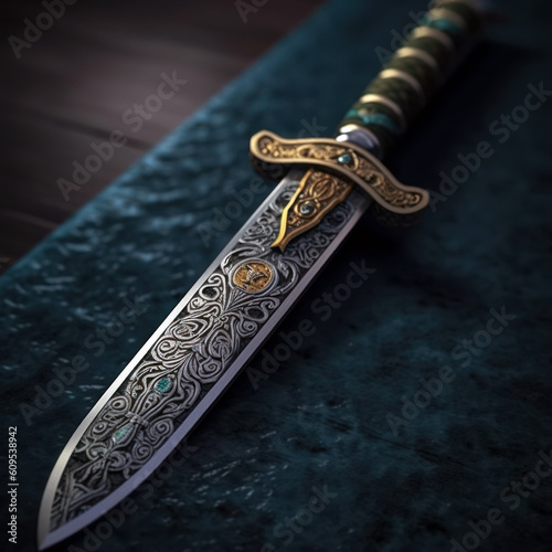 Ornate Fantasy Blade, AI